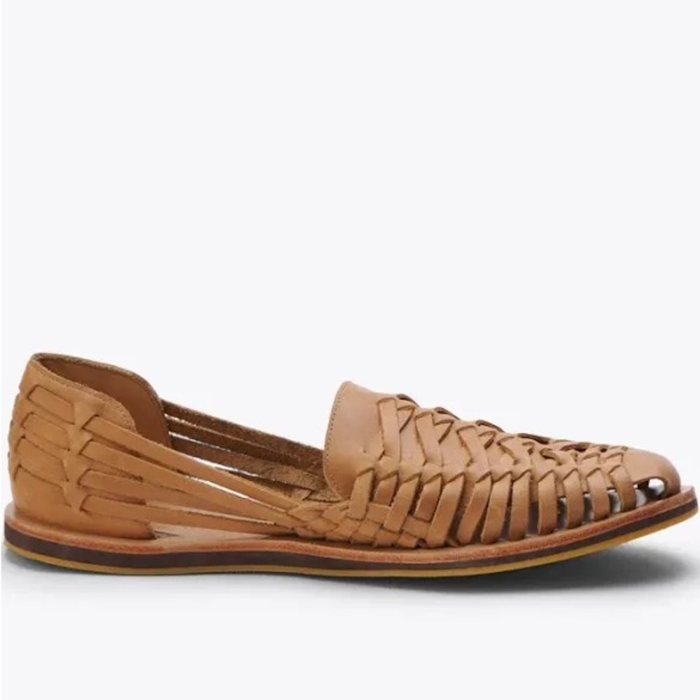 NISOLO Men's Huarache Sandal Woven Leather Brown (Almond) Size 13